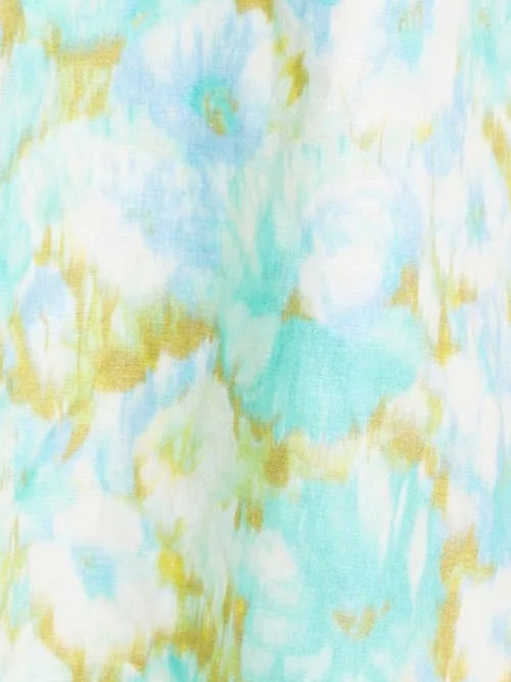 Zimmermann Teal & Yellow Floral Cold-Shoulder Maxi Dress - Picture 6 of 6